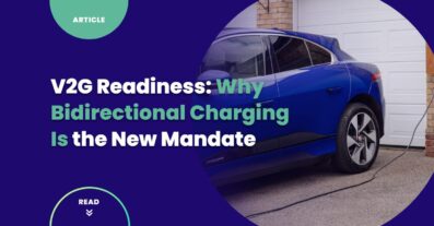 Electric vehicle charging — V2G bidirectional charging standards readiness cover