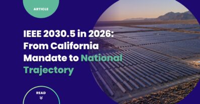 IEEE 2030.5 adoption map showing expansion from California Rule 21 to national and international DER communication standard mandates