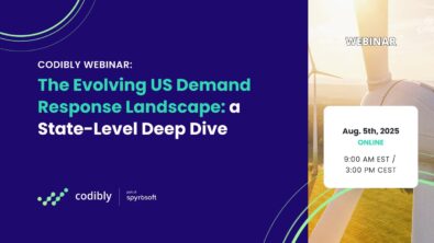 Codibly webinar cover: The Evolving US Demand Response Landscape – A State-Level Deep Dive, August 5, 2025